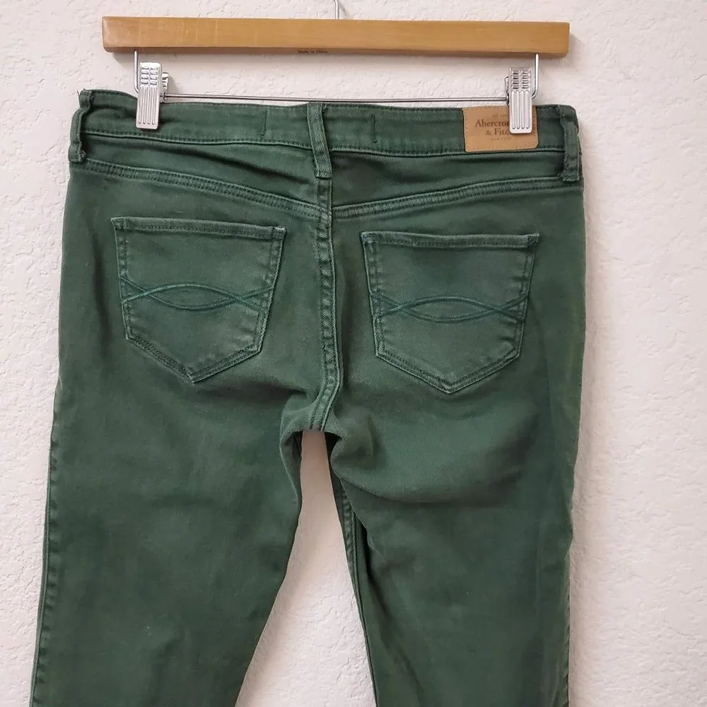 Abercrombie & Finch Skinny Jean Green Women's Size 4 (WP229) - Picture 6 of 8